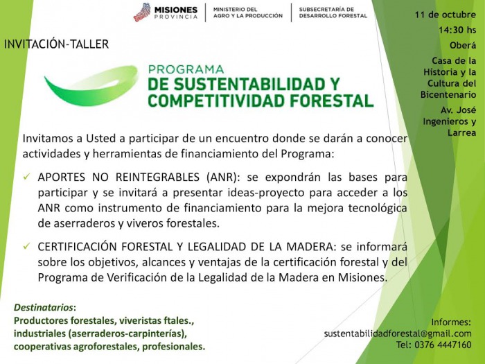 Convocan a interesados en financiamiento para emprendimientos&nbsp;forestales