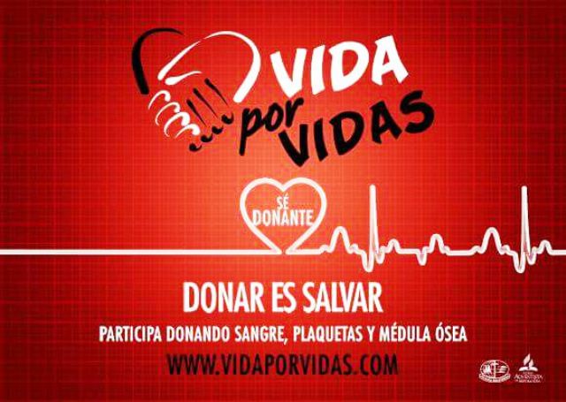“Vida por Vidas”: Se podrá donar sangre el sábado 12 de 9:00 a&nbsp;17:00