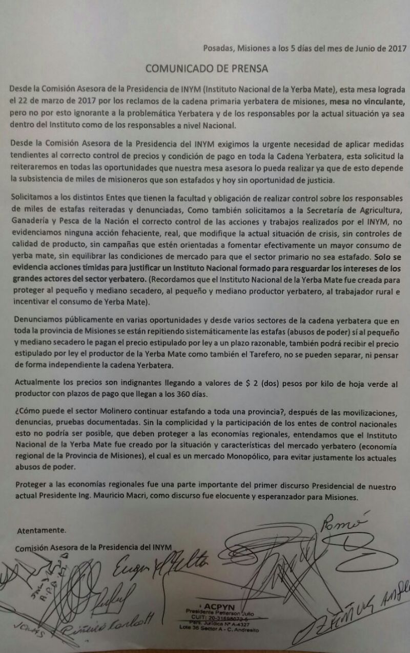 acata yerba