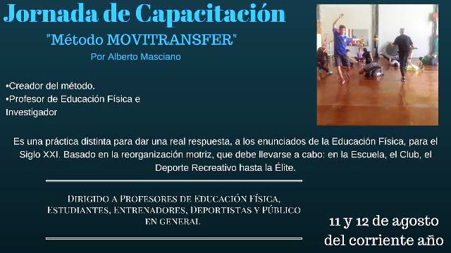Jornada de capacitación «método movitransfer» para profesores y alumnos de educación&nbsp;física