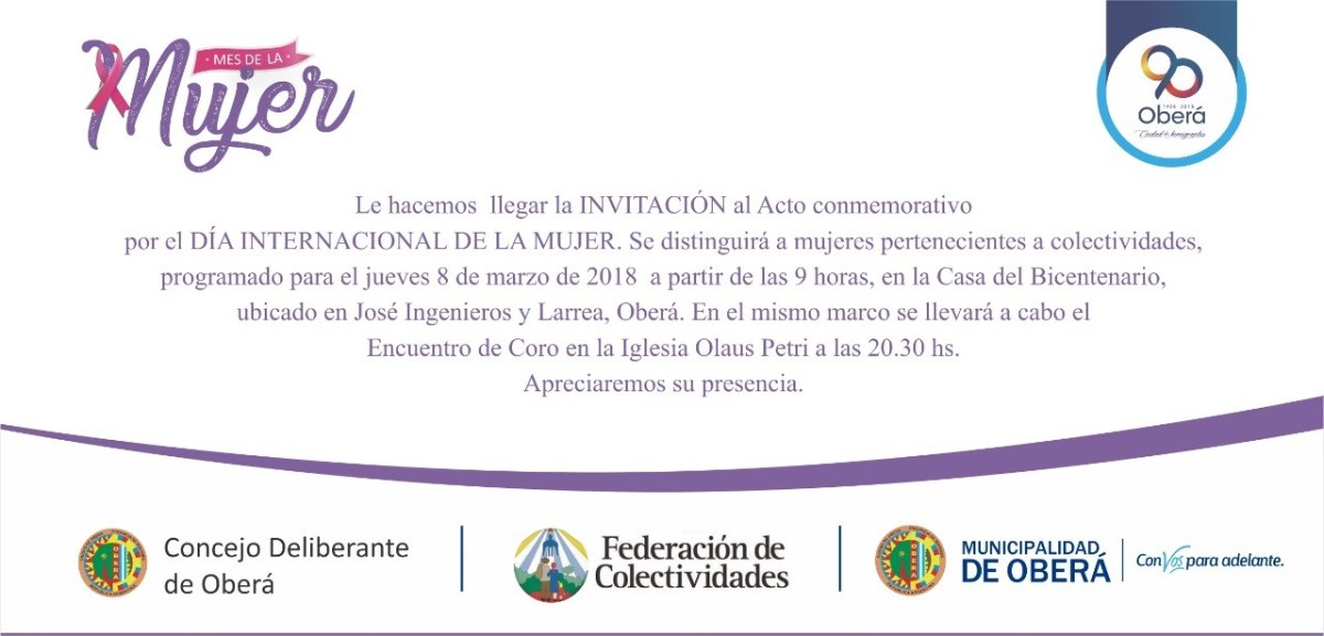 Acto por el Día Internacional de la Mujer en la Casa del Bicentenario ...