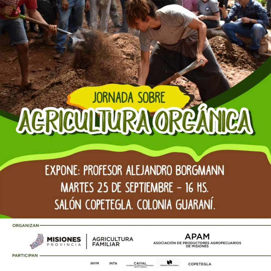 Charla abierta sobre Agricultura Orgánica en Copetegla el&nbsp;martes