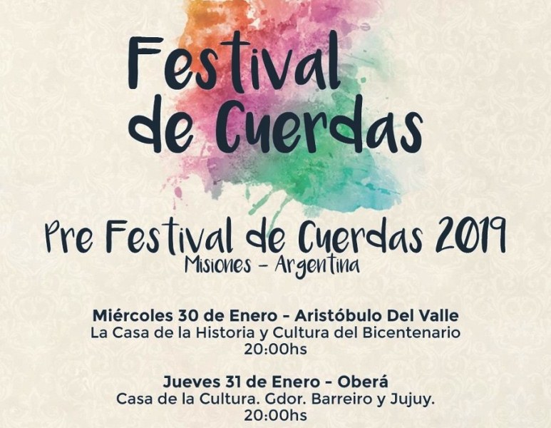 Concierto este jueves: Pre Festival Internacional de Cuerdas en la Casa de la&nbsp;Cultura