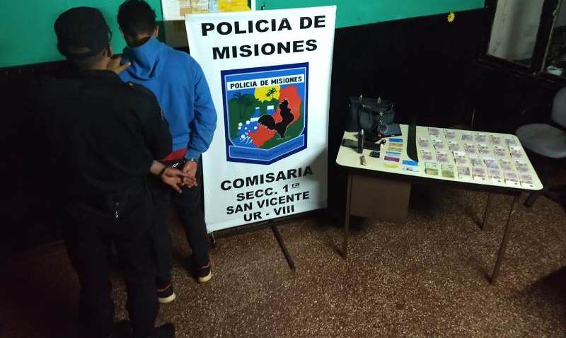 Lo atraparon con $3500, documentos, tarjetas y una cartera con perfumes&nbsp;robados