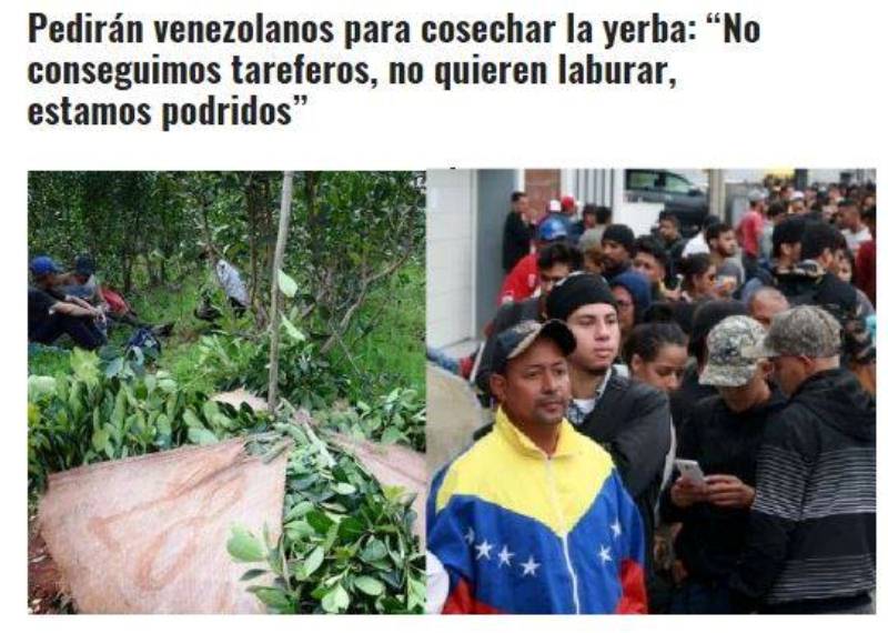 El Partido Obrero rechaza traer venezolanos; proponen impuestos a los ingresos extraordinarios de la cadena&nbsp;yerbatera