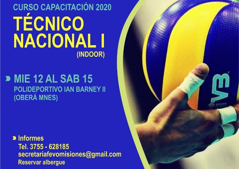 Curso para ser entrenador nacional de&nbsp;voley