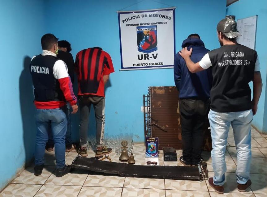 Los sorprendieron llevando objetos robados y terminaron&nbsp;presos