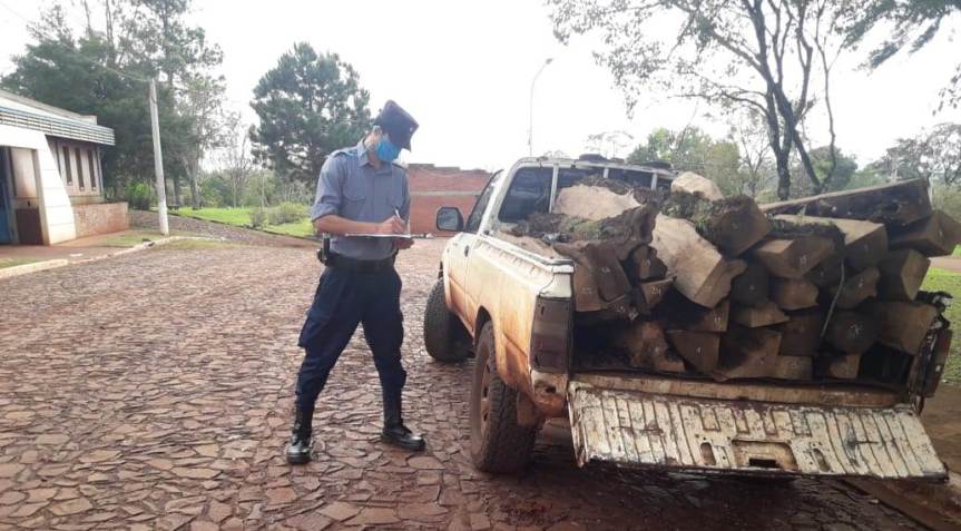 Los sorprendieron con madera robada de una&nbsp;empresa