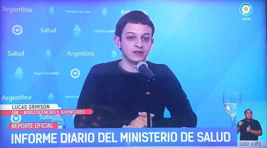 «Les pibis… es clave que nosotres les jóvenes también nos cuidemos», dijo el joven funcionario&nbsp;nacional