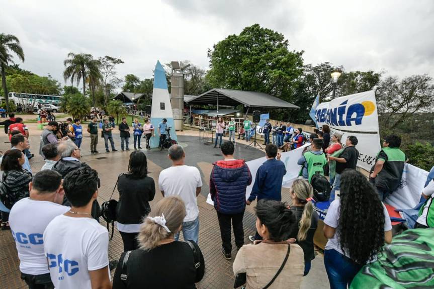 La CTA hizo un acto contra las tropas norteamericanas y «la extracción de nuestros bienes&nbsp;comunes”