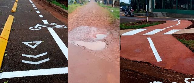 Baches, zanjas, calles en mal estado pero con&nbsp;ciclovías