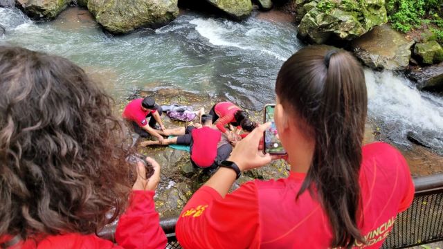 Simulacro de accidentes y protocolo de emergencia en el Salto&nbsp;Berrondo