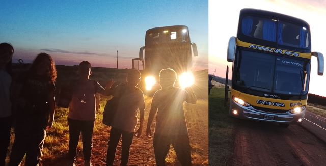 Dos colectivos rotos: Obereños varados 5 horas en la ruta al volver de&nbsp;Posadas