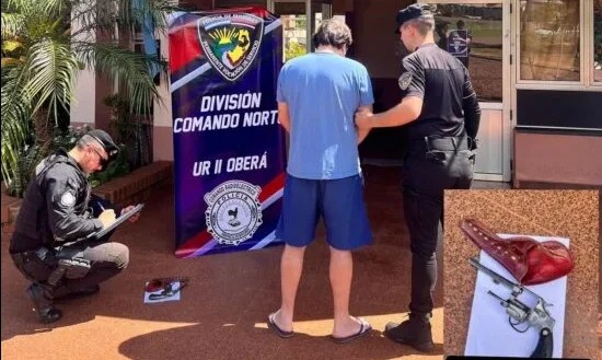 Amenazó a su pareja con un revólver&nbsp;38