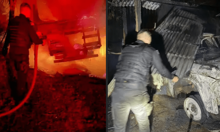Incendio destruyó un garaje y tres&nbsp;vehículos