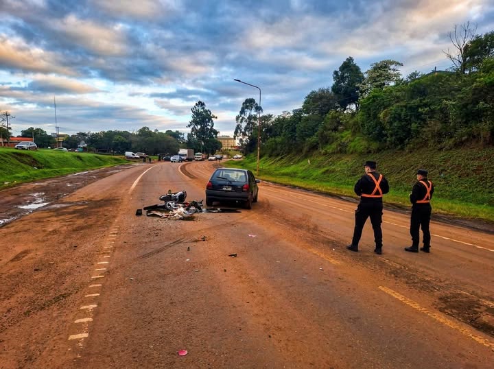 Murió motociclista tras choque sobre la Ruta&nbsp;14