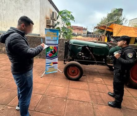 Tractor robado en Guaraní fue hallado en&nbsp;Andresito