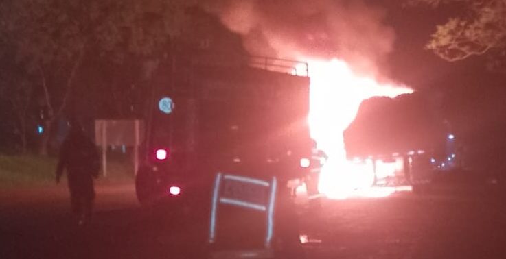 Camión se incendió en la Ruta&nbsp;12