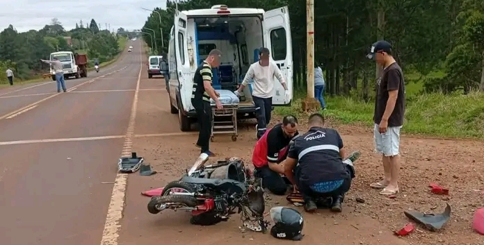 Choque frente al Club de Cazadores dejó un motociclista&nbsp;herido